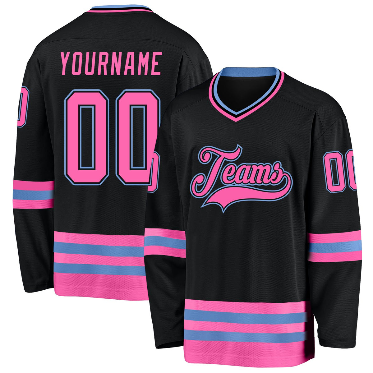 Custom Team Black Pink-Light Blue Basketball Jersey – Tonton Online Store
