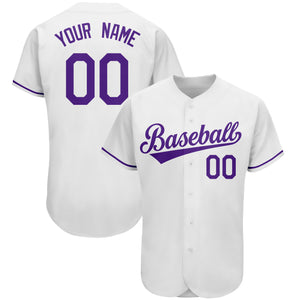 Custom Team Plain White Baseball Jersey